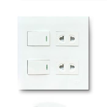 Bộ 2 ổ cắm và 2 công tắc MN4/2CT-2OC MN4/2CT-2OC