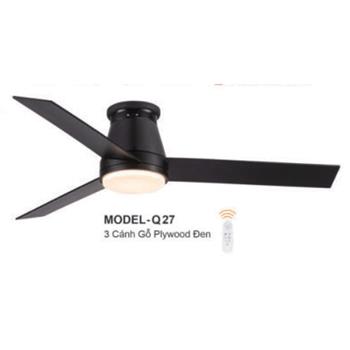Quạt trần đèn Euroto 3 cánh Gỗ Plywood MODEL-Q27 MODEL-Q27