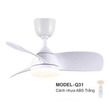 Quạt trần đèn Euroto 3 cánh nhựa ABS MODEL-Q31 MODEL-Q31