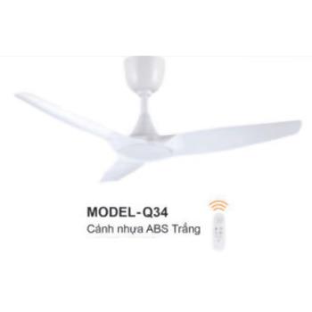 Quạt trần đèn Euroto 3 cánh nhựa ABS MODEL-Q34 MODEL-Q34