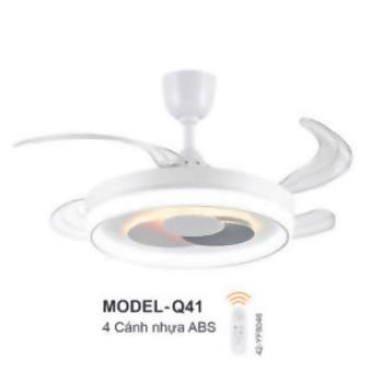 Quạt đèn 4 cánh nhựa ABS - 3 chế độ màu có remote điều khiển MODEL-Q41