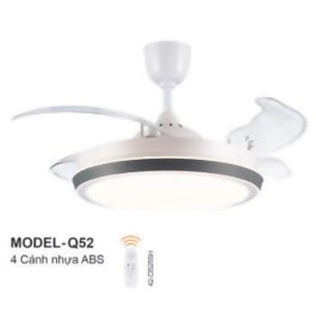 Quạt trần đèn cánh xếp Euroto MODEL-Q52 MODEL-Q52