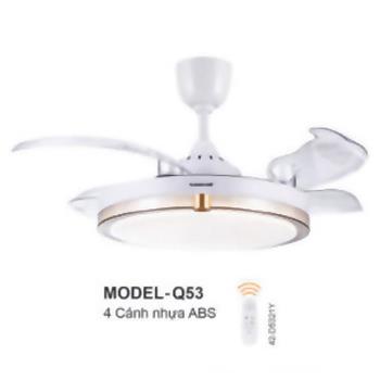 Quạt trần đèn cánh xếp Euroto MODEL-Q53 MODEL-Q53
