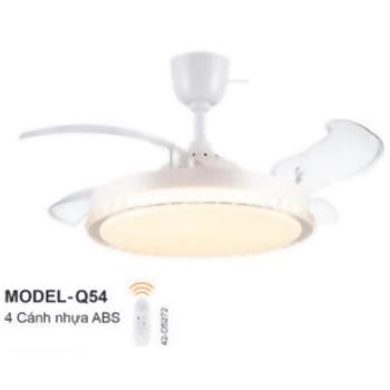 Quạt trần đèn cánh xếp Euroto MODEL-Q54 MODEL-Q54