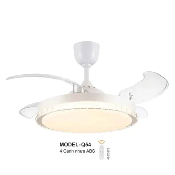Quạt trần đèn cánh xếp Euroto MODEL-Q54 Ø107cm MODEL-Q54