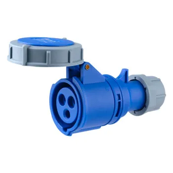 Ổ cắm công nghiệp 1 pha MPE di động có kẹp giữ dây 240V 2P+E IP67 MPN-2132