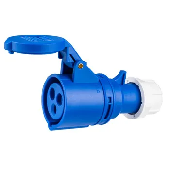 Ổ cắm công nghiệp 1 pha MPE di động có kẹp giữ dây 240V 2P+E IP44 MPN-213