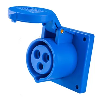 Ổ cắm công nghiệp 1 pha MPE loại cố định bắt trên bảng điện 240V 2P+E IP44 MPN-313