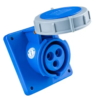 Ổ cắm công nghiệp 3 pha MPE loại cố định bắt trên bảng điện loại xéo 220-240V-2P+E IP67 MPN-4132