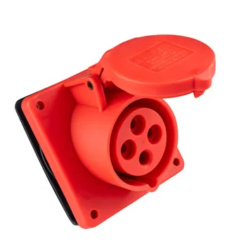 Ổ cắm công nghiệp 3 pha MPE loại cố định bắt trên bảng điện IP44 MPN-414