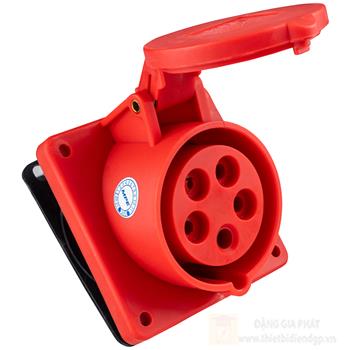 Ổ cắm công nghiệp 3 pha MPE loại cố định bắt trên bảng điện loại xéo 380-415V 3P+N+E IP44 MPN-415