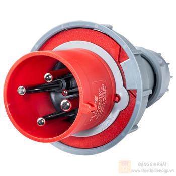 Phích cắm công nghiệp 3 pha MPE loại di động có kẹp giữ dây 380/415V - 3P+E - IP67 MPN-0342