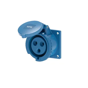 Ổ cắm công nghiệp MPE 1 pha 2P+E series MPN2 IP44 MPN2-313
