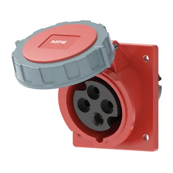 Ổ cắm công nghiệp 3P+E MPE (cố định bắt trên bảng điện xéo) series MPN2 IP67 MPN2-4142