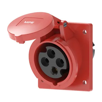 Ổ cắm công nghiệp 3P+E MPE (cố định bắt trên bảng điện xéo) series MPN2 IP44 MPN2-414
