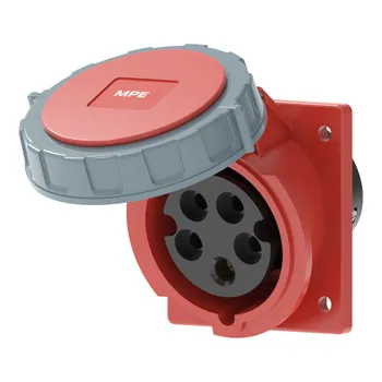 Ổ cắm công nghiệp 3P+N+E MPE (cố định bắt trên bảng điện xéo) series MPN2 IP67 MPN2-4152