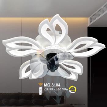 Đèn mâm Quạt ốp trần Led 98W - Ø630 - 3 màu ánh sáng - có remote MQ 8184