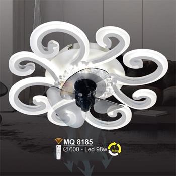 Đèn mâm Quạt ốp trần Led 98W - Ø600 - 3 màu ánh sáng - có remote MQ 8185