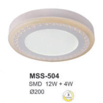 Đèn mâm led tròn siêu sáng chống côn trùng 12W +4W - Ø200 - 3 chế độ màu MSS-504