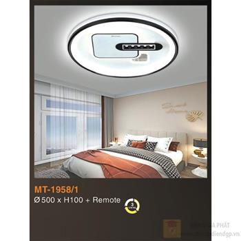 Đèn mâm led có remote Verona Ø500*H100 - 3 chế độ MT-1958/1