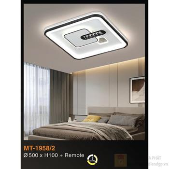 Đèn mâm led có remote Verona Ø500*H100 - 3 chế độ MT-1958/2