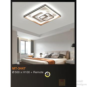 Đèn mâm led có remote Verona Ø500*H100 - 3 chế độ MT-3447