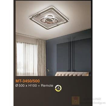 Đèn mâm led có remote Verona Ø500*H100 - 3 chế độ MT-3450/500