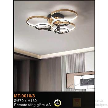 Đèn mâm led có remote tăng giám ánh sáng Verona Ø670*H180 - 3 chế độ MT-9010/3