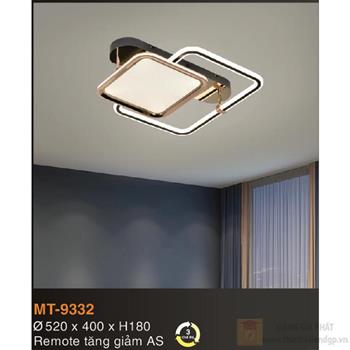 Đèn mâm led có remote tăng giám ánh sáng Verona Ø520*400*H180 - 3 chế độ MT-9332