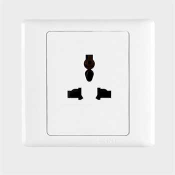 Bộ ổ cắm đơn đa năng CHINT NEW7-G123 White 10A 250V NEW7-G123