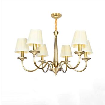 Đèn chùm đồng Andora Ø750 x H450 + 500 E14 x 6 CĐ-8205/6