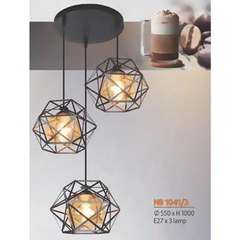 Đèn treo quán kiểu sang trọng Ø550*H1000, E27*3 Lamp NB 1041/3