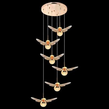 Đèn thả trần trang trí Ø450*H2000 - Led Ánh Sáng Vàng NB 2198/6