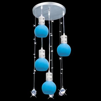 Đèn thả bàn ăn Ø400*H1100, E27*4 lamp NB 6006/4 LED