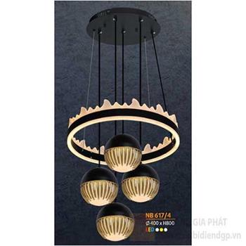 Đèn treo led Ø400 x H800, 3 màu ánh sáng NB 617/4