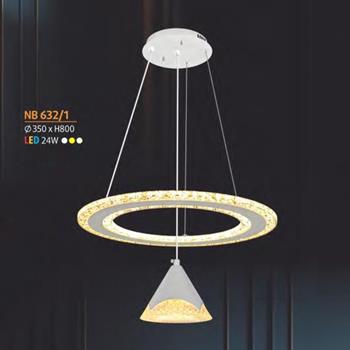 Đèn thả trần trang trí Ø350*H800 - Led 3 màu - 60W NB 632/1