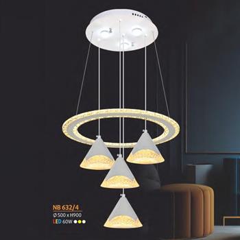 Đèn thả trần trang trí Ø450*H900 - Led 3 màu - 150W NB 632/4