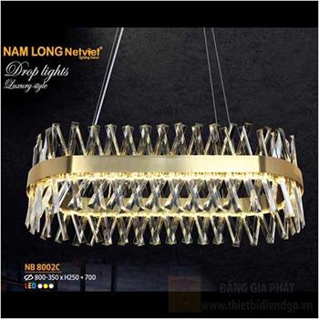 Đèn treo led Ø800 - 350 x H250 + 700, 3 màu ánh sáng NB 8002C