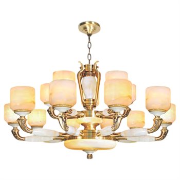 Đèn chùm đồng phong cách cổ điển Ø1000*H550+600 - E27*15 Lamp NC 1008/15