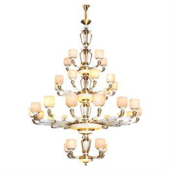 Đèn chùm đồng phong cách cổ điển Ø1600*H2300+600 - E27*36 Lamp NC 1008/36 (5+16+10+5)