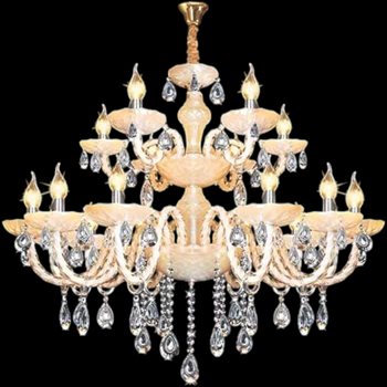 Đèn chùm nến kiểu sang trọng Ø930*H900+500, E14*18 Lamp, 25 Hạt lớn, 76 Hạt nhỏ NC 141/12+6