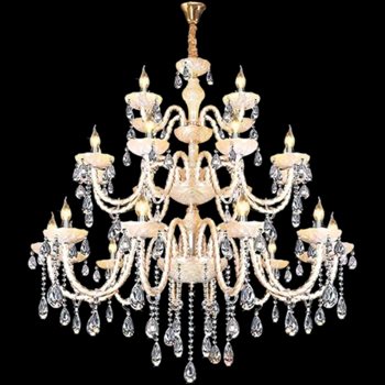 Đèn chùm nến kiểu sang trọng Ø1150*H1200+600, E14*24 Lamp, 51 Hạt lớn, 96 Hạt nhỏ NC 141/12+8+4