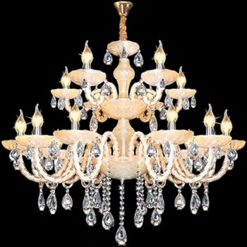 Đèn chùm nến kiểu sang trọng Ø950*H1000+600, E14*18 Lamp, 25 Hạt lớn, 76 Hạt nhỏ NC 142/12+6