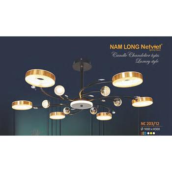 Đèn chùm trang trí phong cách trang trọng Ø1000*H300 - LED 3 CĐ NC 203/12