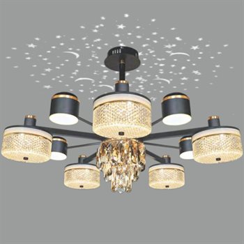 Đèn chùm trang trí phong cách trang trọng Ø800*H450 - LED 3 CĐ NC 2400/10
