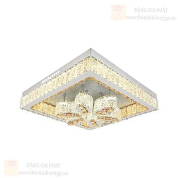 Đèn mâm vuông pha lê Ø500 x H110 3 màu ánh sáng NC 6042
