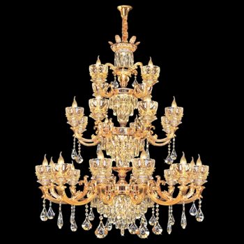 Đèn chùm nến pha lê cao cấp Ø1200*H1400+500 - E14*24 lamp NC 6116/12+8+4