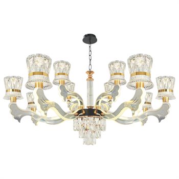 Đèn chùm chao mica Ø1000*H500+500 Led 160W 3 màu W11Kg NC 8118/8+4 LED