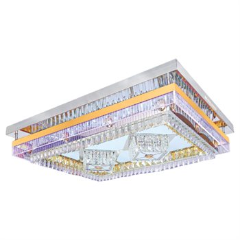 Đèn mâm vuông pha lê Ø800-600 x H130, 3 màu ánh sáng NC 850