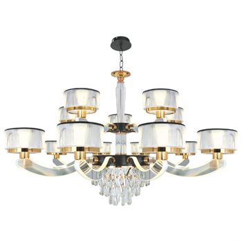 Đèn chùm chao mica Ø1000*H600+500 Led 280W 3 màu W15Kg NC 8808/10+5 LED